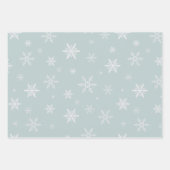 Feuille De Papier Cadeau Snowflakes Noël set 3 (Devant)