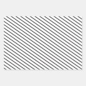 Feuille De Papier Cadeau Snowflakes pois et rayures noir et blanc (Devant 2)