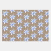 Feuille De Papier Cadeau Snowflakes Scandinave Rustique Kraft (Devant)