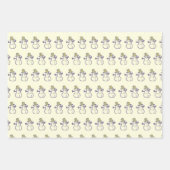 Feuille De Papier Cadeau Snowman à l'ancienne (Devant 3)