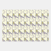 Feuille De Papier Cadeau Snowman à l'ancienne (Devant 2)