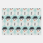 Feuille De Papier Cadeau Snowman Christmas  (Devant)