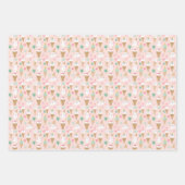 Feuille De Papier Cadeau Snowman Crème glacée cônes Noël Motif (Devant)