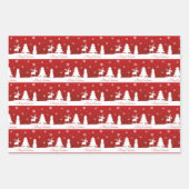 Feuille De Papier Cadeau Snowman de rennes d'arbre de Noël (Devant 2)