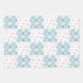 Feuille De Papier Cadeau Snowman et Snowflakes Noël mignon (Devant)