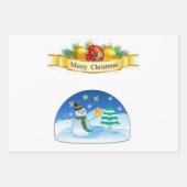 Feuille De Papier Cadeau Snowman Merry Christmas (Devant 2)