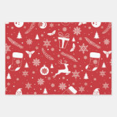 Feuille De Papier Cadeau Snowman Mitton Snowflake cadeau de Noël (Devant 3)