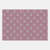 Feuille De Papier Cadeau Snowman rose Whimsman Mandala Art Déco Scallop (Devant 3)