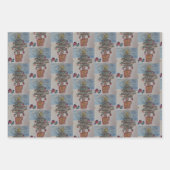 Feuille De Papier Cadeau Snowman & sapin de Noël (Devant 2)