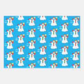 Feuille De Papier Cadeau Snowman With Text Wrapping Paper Sheets (Devant 3)