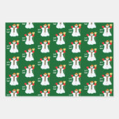Feuille De Papier Cadeau Snowman With Text Wrapping Paper Sheets (Devant)