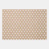 Feuille De Papier Cadeau Snowmen de Noël Kraft (Devant 3)