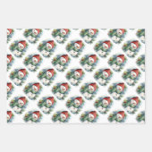 Feuille De Papier Cadeau Snowmen et Christmas Holly (Devant 2)