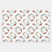 Feuille De Papier Cadeau Snowmen et Christmas Holly (Devant)
