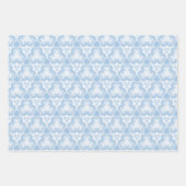 Feuille De Papier Cadeau Snowy Blue Swirl (Devant 3)