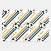 Feuille De Papier Cadeau Soccer rétro Damian (Devant 2)