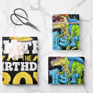 Feuille De Papier Cadeau Soeur de l'anniversaire Boy Construction Anniversa