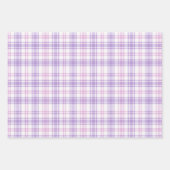 Feuille De Papier Cadeau Soft Pink, Purple & White Plaid (Devant 3)
