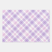 Feuille De Papier Cadeau Soft Pink, Purple & White Plaid (Devant)