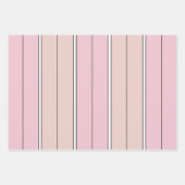 Feuille De Papier Cadeau Soft Pink Vertical Stripe Pattern Minimal (Devant 3)