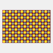 Feuille De Papier Cadeau Softball et flocon de neige Noël rouge et noir (Devant)