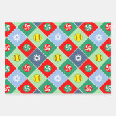 Feuille De Papier Cadeau Softball Holiday Gift Wrapping Paper (Devant 2)