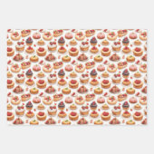 Feuille De Papier Cadeau Soirée aux pâtisseries composées carrelées (Devant 3)