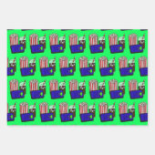 Feuille De Papier Cadeau Soirée cinéma Anniversaire Thème (Devant 2)