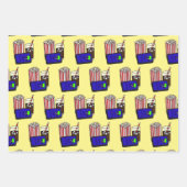 Feuille De Papier Cadeau Soirée cinéma Anniversaire Thème (Devant)