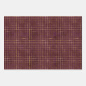 Feuille De Papier Cadeau Soirée de Noël Floral (Devant 3)