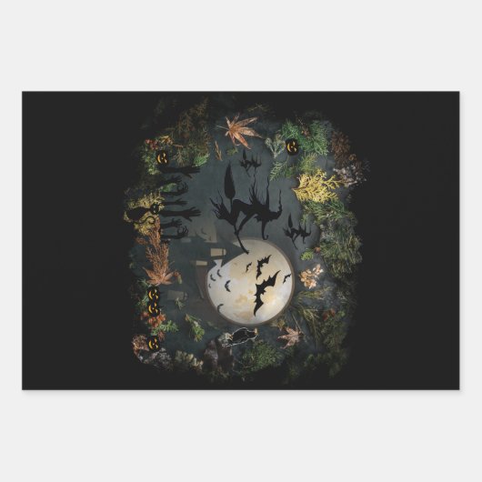 Feuille De Papier Cadeau Soirée de Witch (Devant)