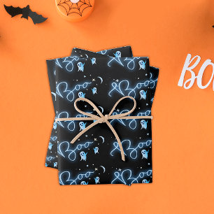 Feuille De Papier Cadeau Soirée Halloween dans un Manoir Hanté