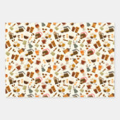 Feuille De Papier Cadeau Soirée motif café carrelé (Devant)