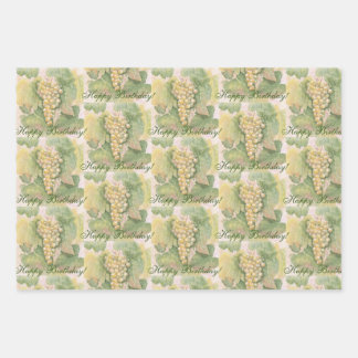 Feuille De Papier Cadeau "Sol", "Grapevine" et "Balloons d'anniversaire" pa