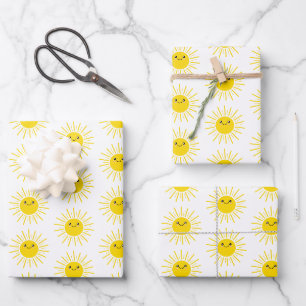 Feuille De Papier Cadeau Soleil