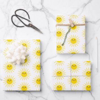 Feuille De Papier Cadeau Soleil