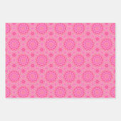 Feuille De Papier Cadeau Soleil rose et étoiles petite fille motif en mosaï (Devant)