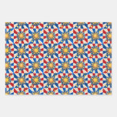 Feuille De Papier Cadeau soleil sicilien, majolica, citron, (Devant 2)