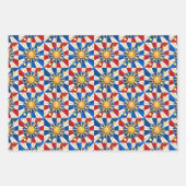 Feuille De Papier Cadeau soleil sicilien, majolica, citron, (Devant)