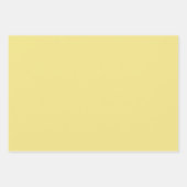 Feuille De Papier Cadeau Solide Pastel Jaune moderne (Devant)