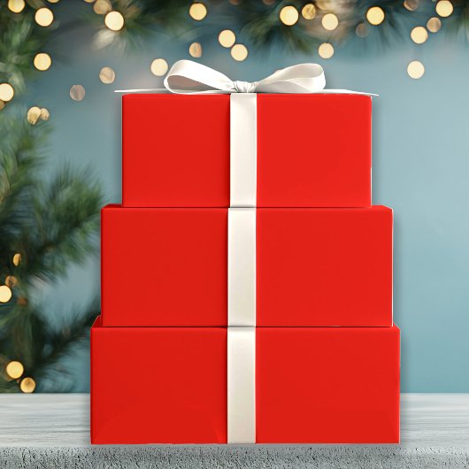 Feuille De Papier Cadeau Solide Rouge creux