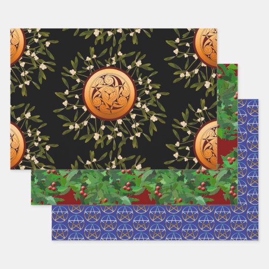 Feuille De Papier Cadeau Solstice d'hiver (Lot)