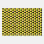Feuille De Papier Cadeau Sourire Jaune visage Gris Noir (Devant)