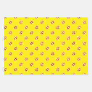 Feuille De Papier Cadeau Sourire visage motif encouragement amitié wrappi