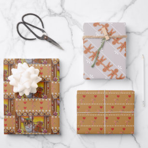 Feuille De Papier Cadeau Souris d'épices Maison Souris & Cookie Aquarelle A