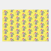 Feuille De Papier Cadeau Souris père Noël (Devant 3)