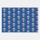 Feuille De Papier Cadeau Souris père Noël (Devant 2)