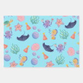 Feuille De Papier Cadeau Sous la mer (Devant 3)