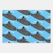 Feuille De Papier Cadeau Sous-marin de portée supérieure (Devant 2)