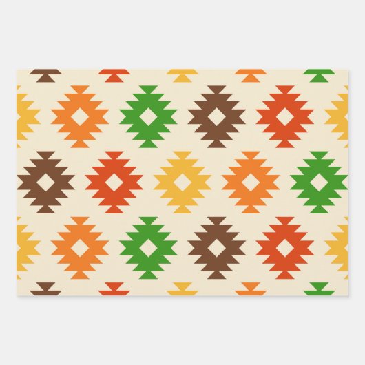 Feuille De Papier Cadeau Southwestern Pattern (Devant 3)